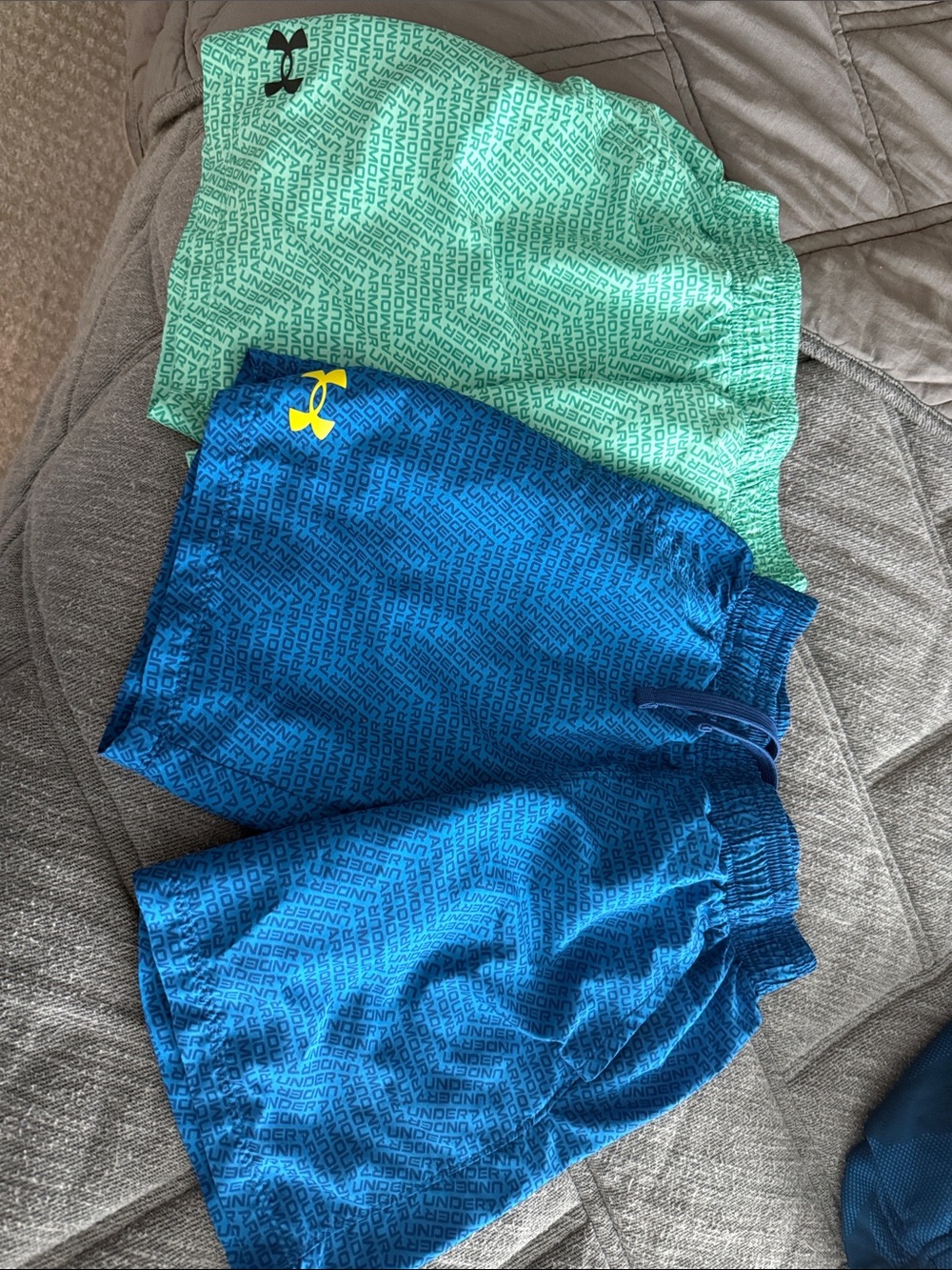 Under Armour Boys' Athletic Shorts - Blue & Mint